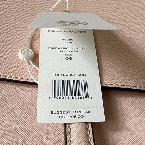 Tory Burch Robinson small Tote in pale apricot - Picture 2 of 14